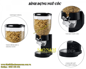 Bình đựng ngũ cốc 1 ngăn