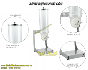 bình đựng ngũ cốc 1 ngăn