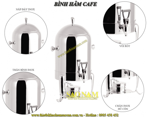 Bình Hâm Trà Café Sacona