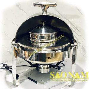 Nồi Hâm Cháo - Soup Tròn Chân Inox SN#520053