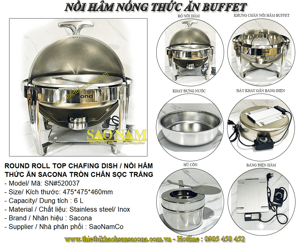 Nồi Hâm Thức Ăn Tròn Chân Sọc Trắng Nồi Hâm Thức Ăn Tròn Chân Sọc Trắng