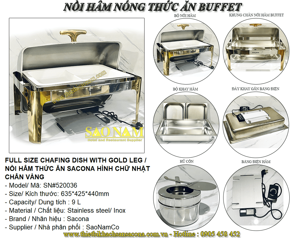 Nồi Hâm Thức Ăn HCN Chân Vàng Nồi Hâm Thức Ăn HCN Chân Vàng