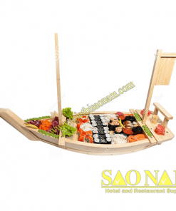 Khay Thuyền Gỗ Trang Trí Buffet 80CM SN#520170/3