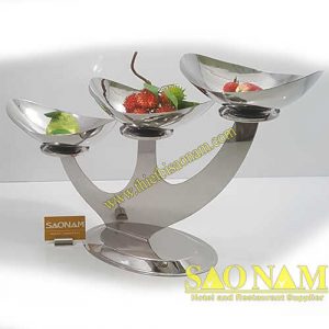 Kệ Inox Trưng Bày Thức Ăn 3 Tô SN#520303