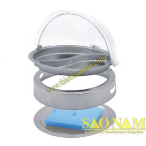 Khay Tròn Trưng Bày Thức Ăn Lạnh 2 Ngăn SN#520452/1