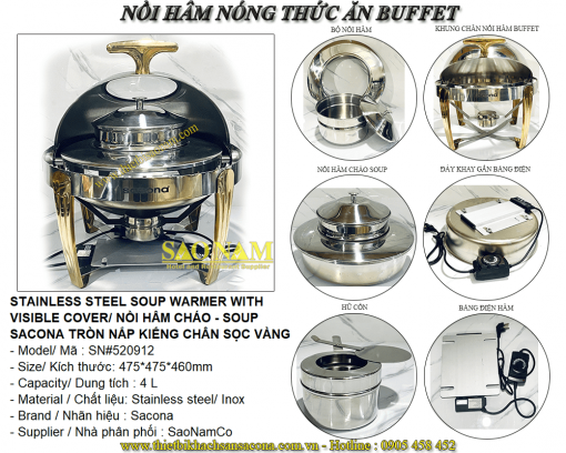 nồi hâm nóng thức ăn buffet