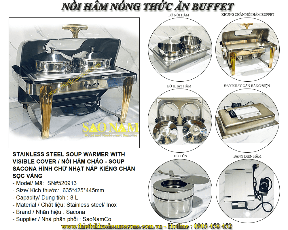 Nồi Hâm Cháo - Soup HCN Nắp Kiếng Nồi Hâm Cháo - Soup HCN Nắp Kiếng