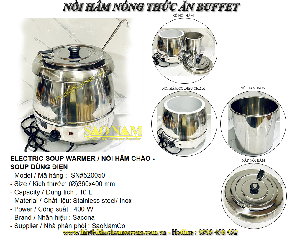 Nồi Hâm Thức Ăn HCN Nắp Rời Nồi Hâm Thức Ăn HCN Nắp Rời