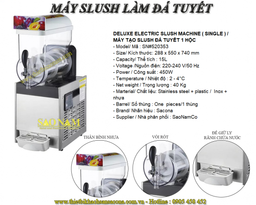 Máy Slush Đá Tuyết Đơn