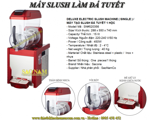 Máy Slush Đá Tuyết 1 Hộc