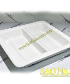 Khay GN Sứ Vuông 2 Ngăn SN#520218/1