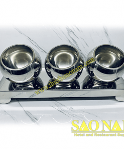 Giá Để Thức Ăn Buffet 3 Tô Inox SN#520347