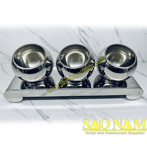 Giá Để Thức Ăn Buffet 3 Tô Inox SN#520347