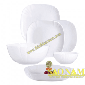 Bộ Tô Chén Dĩa Luminarc Lotusia Trắng