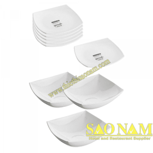 Bộ Tô Chén Dĩa Luminarc Quadrato White