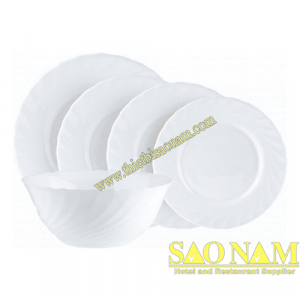 Bộ Tô Chén Dĩa Luminarc Trianon Trắng