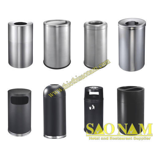 Thùng Rác Khách Sạn - Thùng Rác Inox Không Nắp