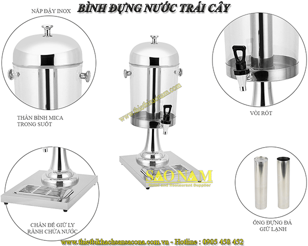 Cấu tạo của bình đựng nước