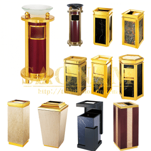 thùng rác đá hoa cương