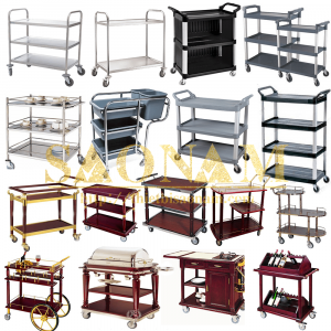 Xe đẩy phục vụ Xe thu dọn thức ăn