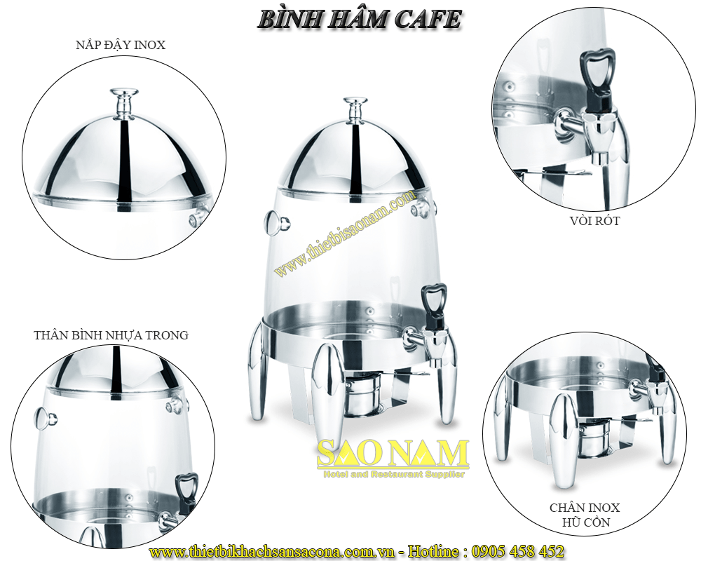 Bình Hâm Trà Cafe Thân Nhựa Trong 520193