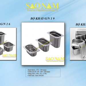 Khay đựng topping inox 1/9
