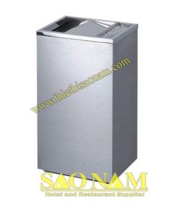 Thùng Rác Inox Trang Trí Nắp Lật Mái Nhà Có Gạt Tàn SN#522722