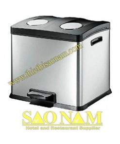 Thùng Rác Inox Chữ Nhật Chân Đạp SN#9228-24L