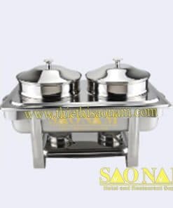 Nồi Hâm Cháo - Soup Sacona Hình Chữ Nhật Chân Inox SN#520855