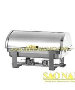 Nồi Hâm Thức Ăn Sacona Hình Chữ Nhật 2 Ngăn Nắp Inox SN#520857