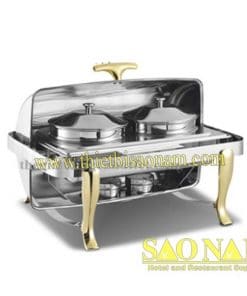 Nồi Hâm Cháo Soup Sacona Chữ Nhật Chân Vàng SN#520885