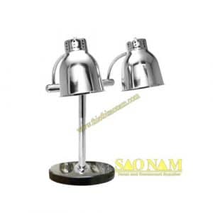 Đèn Hâm Nóng Thức Ăn Inox Đế Đá 2 Bóng SN#530101