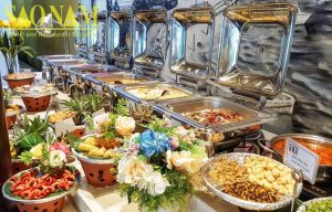 nồi hâm thức ăn buffet nắp kính