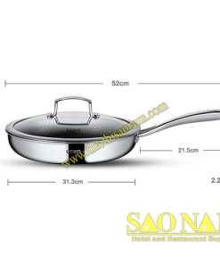 Chảo Chống Dính Sâu Lòng Tổ Ong Cán Inox SN#CK9721-30