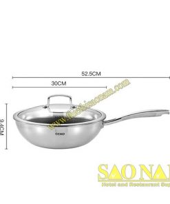 Chảo Chống Dính Sâu Lòng Cán Inox SN#CK9703-30