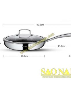 Chảo Chống Dính Sâu Lòng Tổ Ong Cán Inox SN#CK9721-28