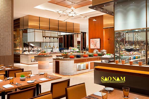 Nhà Hàng 5* Saigon Cafe - dụng cụ tiệc buffet Nhà Hàng 5* Saigon Cafe - dụng cụ tiệc buffet