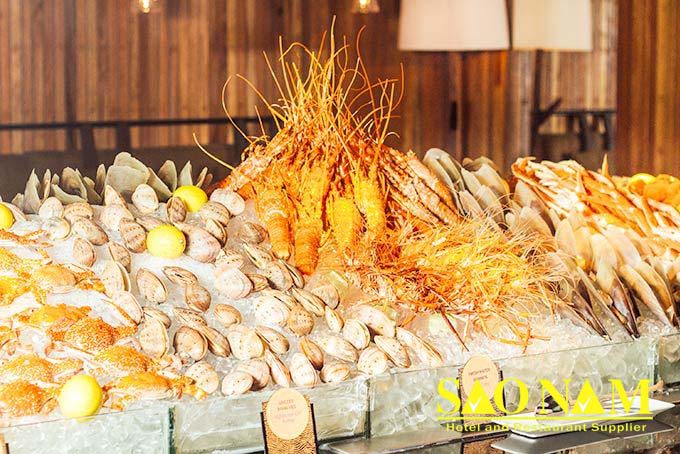 Nhà hàng The Log - dụng cụ tiệc buffet Nhà hàng The Log - dụng cụ tiệc buffet