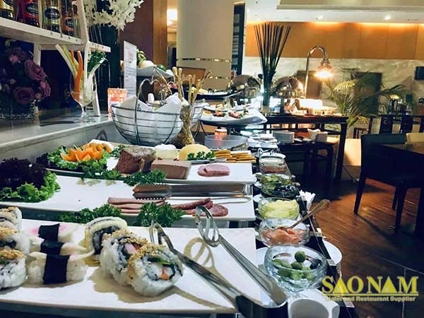 Nhà hàng Oscar Saigon Hotel trang bị nồi hâm buffet Nhà hàng Oscar Saigon Hotel trang bị nồi hâm buffet