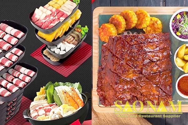 Giá inox trưng bày thức ăn cho tiệc nhà hàng buffet Food House Giá inox trưng bày thức ăn cho tiệc nhà hàng buffet Food House