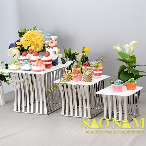 Chân đế trang trí buffet vuông