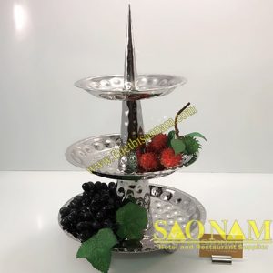 Kệ trưng bày thức ăn buffet inox 3 tầng