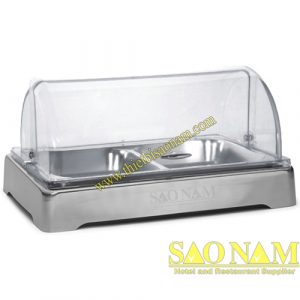 Khay hâm thức ăn buffet hcn 2 ngăn