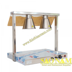 Đèn Hâm Nóng Thức Ăn Mặt Inox 2 Bóng sn#520824
