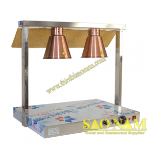 Đèn Hâm Nóng Thức Ăn Mặt Inox 4 Bóng