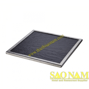 Đĩa Đá Trang Trí Hình Vuông- Khay Trưng Bày Thức Ăn Buffet