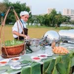 tiệc buffet ngoài trời