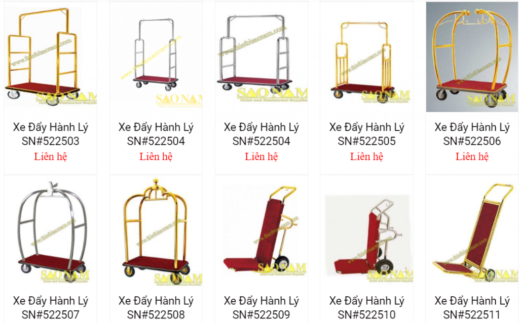 Tổng hợp các loại xe đẩy hành lý sang trọng và chất lượng