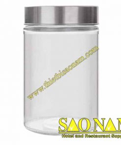 Hủ Thuỷ Tinh Nắp Vặn Inox 1600Ml