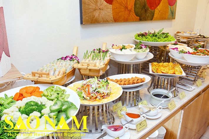 Cách mua khay trưng bày thức ăn buffet giá rẻ Khay trưng bày thức ăn buffet